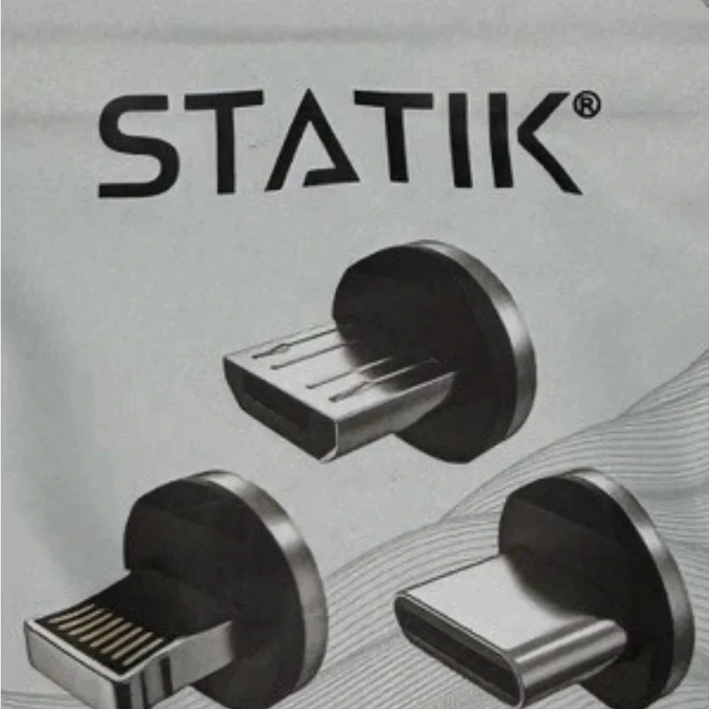 Statik 360 Universal Magnetic USB C Charging Cable w/ 3 Magnetic Tips 3 FT NEW